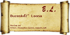 Buzeskó Leona névjegykártya